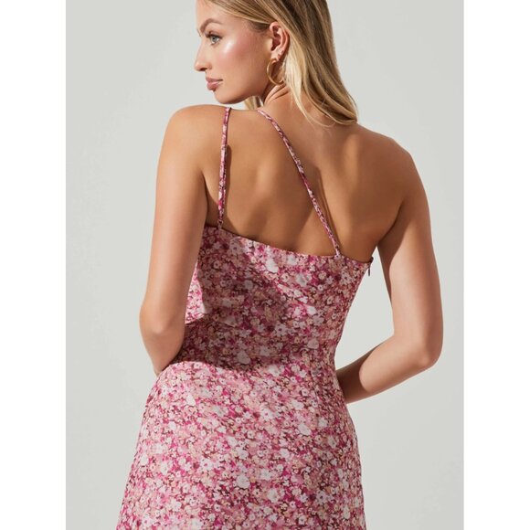 ASTR The Label MALVINA One Shoulder Floral Midi Dress - Picture 3 of 7